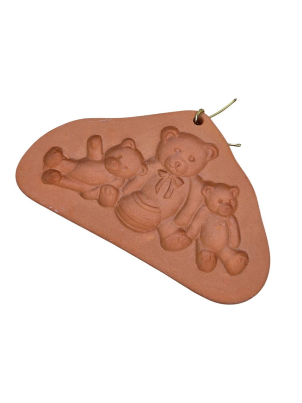 Brown Bag Cookie Art Hill Design Vintage Teddy Bear Family Stoneware Cookie Mold - Picture 2 of 5